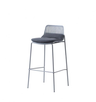 Стул барный Stool Group Louran с подушкой серый