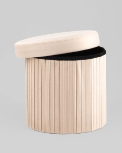 Пуф складной с ящиком Stool Group Store Round бежевый