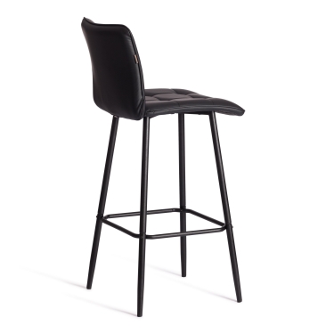 Барный стул Tetchair Bari/Бари экокожа , черный, 45х56х110 см