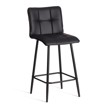 Полубарный стул Tetchair Bari/Бари экокожа , черный, 42х55х99 см