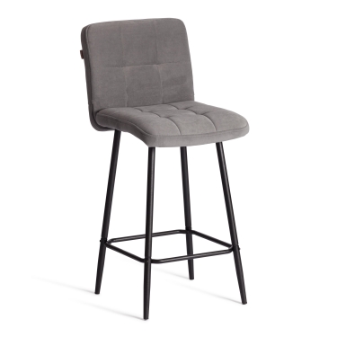 Полубарный стул Tetchair Medeo/Медео велюр, серый, 29, 42х56х102 см
