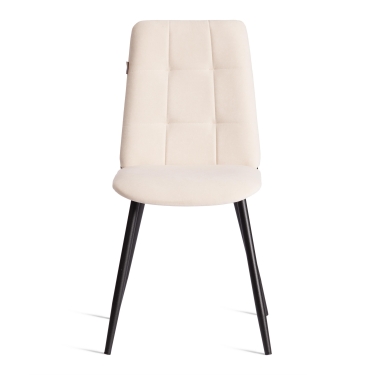 Стул обеденный Tetchair Asti TREND, велюр, молочный/черный, 4, 47х54х86 см