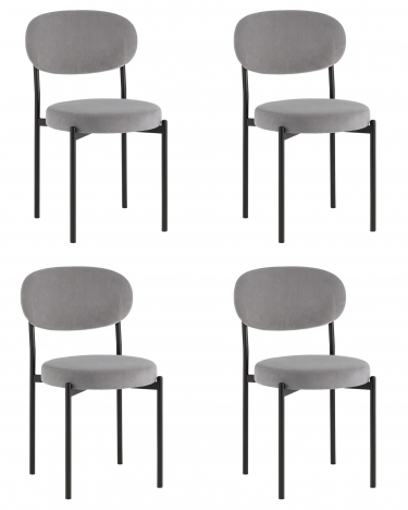 Стул Stool Group Бриф SN NEW велюр серый 4 шт