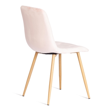 Стул Tetchair CHILLY mod. 7094-1 / 1 шт. в упаковке вельвет/металл, 44,5х52,5х86 см, pink розовый HLR39 / натуральный
