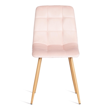 Стул Tetchair CHILLY mod. 7094-1 / 1 шт. в упаковке вельвет/металл, 44,5х52,5х86 см, pink розовый HLR39 / натуральный