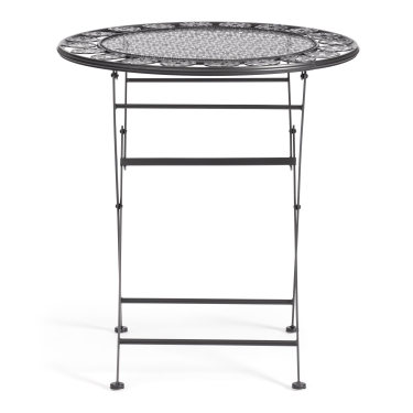 Стол Tetchair Patio PL08-11139 стальной сплав, черный, 70х75 см