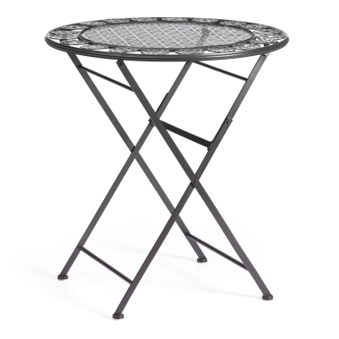 Стол Tetchair Patio PL08-11139 стальной сплав, черный, 70х75 см
