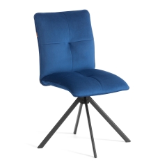 Стул обеденный Tetchair Sweet поворотный механизм 360, велюр, Blue синий