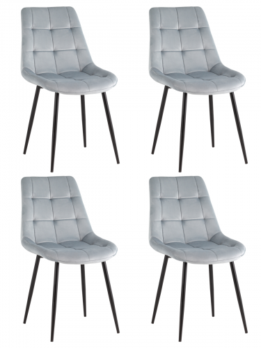 Стул Stool Group Флекс New, велюр пыльно-голубой 4 шт