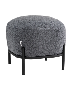 Пуф Stool Group Стоун П букле Fluffy темно-серый