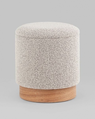 Пуф с ящиком Stool Group Холли XS букле бежевый