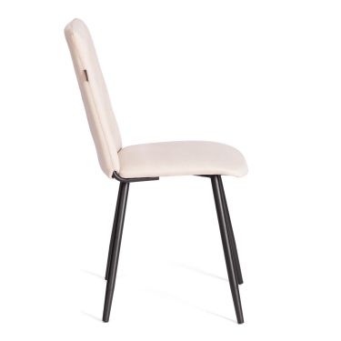 Стул обеденный Tetchair Asti 2 шт. в упаковке TREND, велюр, бежевый/черный, 7, 50х55х93