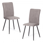 Стул обеденный La Rousse 2 шт. в упаковке Tetchair La Rousse 2 шт. в упаковке NEW, велюр, серый/черный, 29, 45х55х93 см