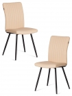 Стул обеденный Tetchair Monte Carlo 2 шт. в упаковке TREND, экокожа , бежевая, 49х51х93 см