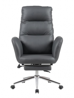 Кресло руководителя Stool Group TopChairs Solid с оттоманкой серый