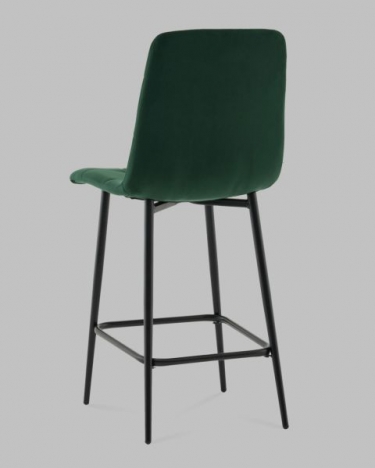 Стул полубарный Stool Group Одди ПБ велюр темно-зеленый
