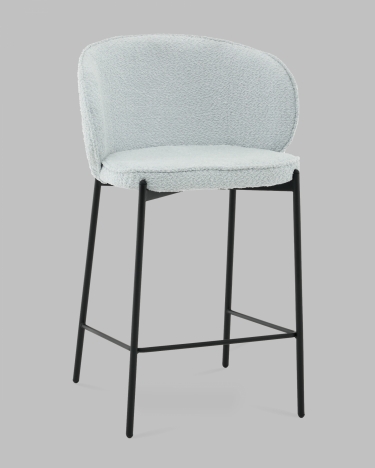 Стул полубарный Stool Group Тисдейл букле светло-голубой