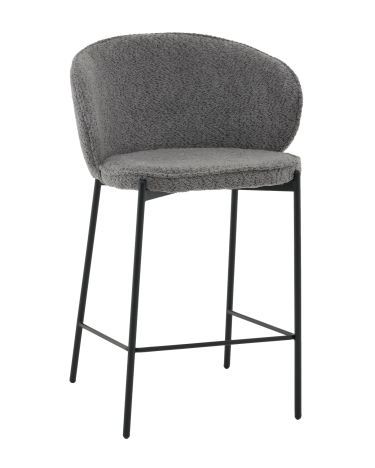 Стул полубарный Stool Group Тисдейл букле темно-серый