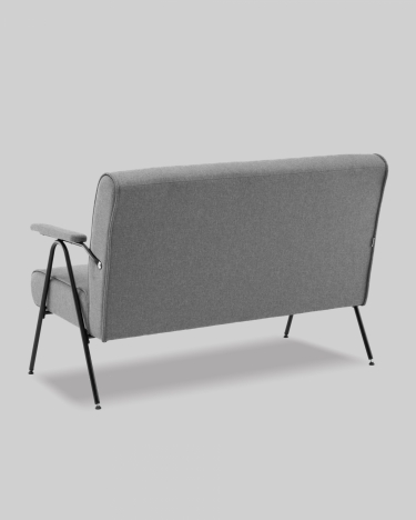 Диван Stool Group Эндино Д рогожка серый