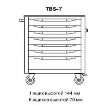 Тележка инструментальная КМК TBS-7 синий