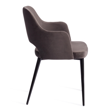 Кресло Tetchair VALKYRIA 2 mod. 718 ткань/металл, 55х55х80 см, высота до сиденья 48 см, темно-серый barkhat 14/черный