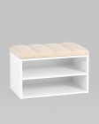 Обувница Stool Group Хольст белая велюр Бежевый
