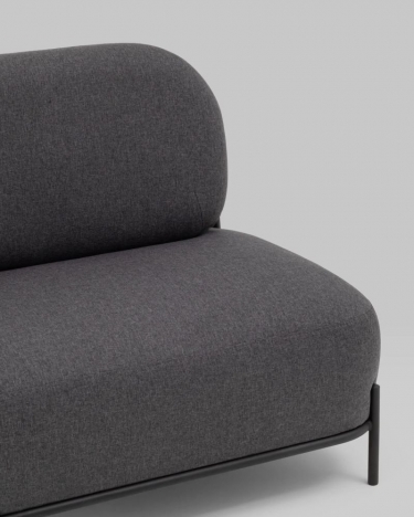Диван Stool Group Стоун рогожка Темно-серый