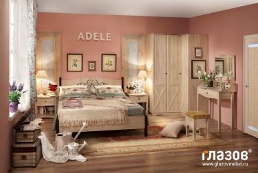 Спальня Глазовская МФ композиция 4 ADELE Дуб Сонома/Орех шоколадный