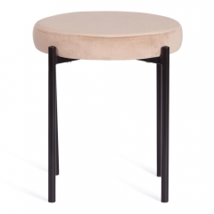 Табурет Tetchair REVO mod. 7034 ткань/металл, 44 х 44 х 47 см, бежевый barkhat 5/черный