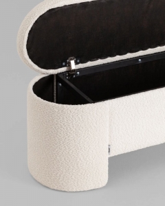 Банкетка Stool Group Taks с местом для хранения букле белый